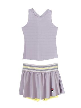 Fila Women's Valeria Skirt and matching Amelia Tank in Lavender Gray Size Small